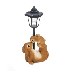 Adorable Mom  Baby Rabbit Solar Lamp