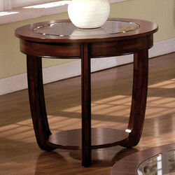 Crystal Falls Transitional End Table , Dark Cherry