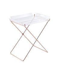 Modish Tray Table, Clear Acrylic & Copper