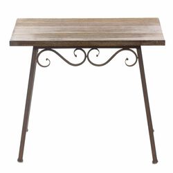 Wood And Metal Table, Brown