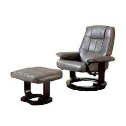 Multifunctional Swivel Lounge Chair With Ottoman, Gray