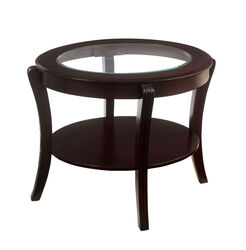 Finley Contemporary Style End Table, Expresso Finish