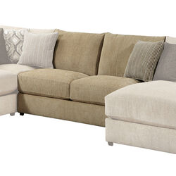 Contemporary Style Chenille Fabric Upholstered Armless Loveseat, Brown