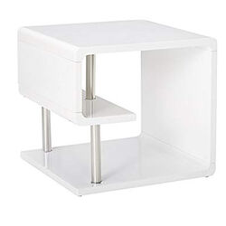 Ninove I Contemporary Style End Table, White