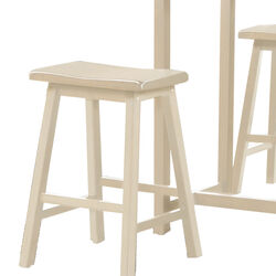 Spacious Counter Height Set, Off White, 3 Piece Pack