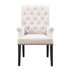 Side Dining Chair, Beige & Smokey Black