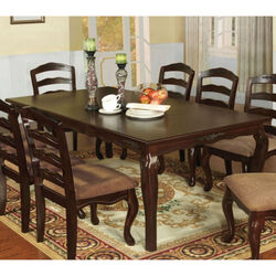 78-inch Dining Table, Dark Walnut Brown