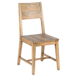 Reclaimed Wood Dining Chair with Tapered Legs, Set of 2, Distressed Brown