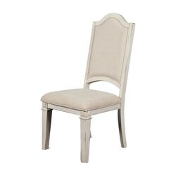 Farmhouse Style Dining Chair with Tapered Legs, Set of 2, Antique White