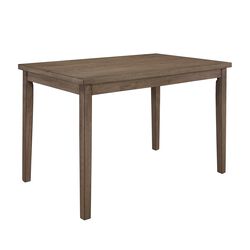 Rectangular Shape Wooden Dining Table with Tapered Legs, Rustic Brown