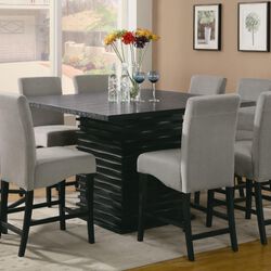 Wooden Counter Height Dining Table, Black