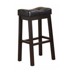 Wooden Sofie Backless Counter Height Stool, Black, Set of 2