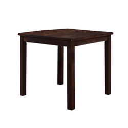 Plank Design Wooden Counter Height Dining Table with Block Legs, Brown