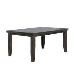 Rectangular Wooden Dining Table with Tapered Leg Support, Gray