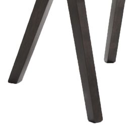 Wooden Dining Chair with Open Back Design, Set of 2, Gray and Black