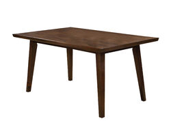 Rectangular Wooden Dining Table with Tapered Block Legs, Brown