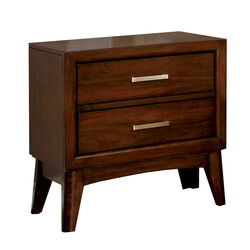 Snyder Transitional Nightstand, Brown Cherry Finish