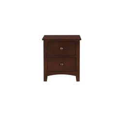 Pine Wood 2- Drawer Night Stand,Brown