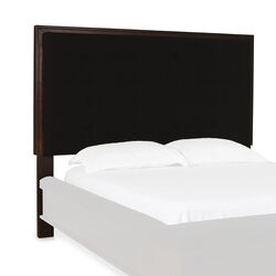 Wooden Padded Headboard with Button Tufting, Brown