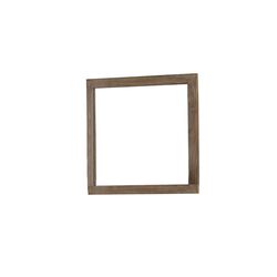Contemporary Style Wooden Frame Dresser Mirror, Rustic Brown