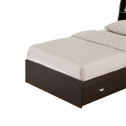 Luxurious Twin Size 3 Drawers Chest Bed, Dark Brown.