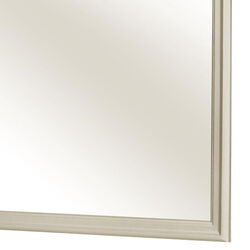 Molded Wooden Frame Dresser Top Mirror, Champagne Silver - BM215168