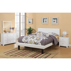 Twin Bed,Faux Leather With 12 Slats