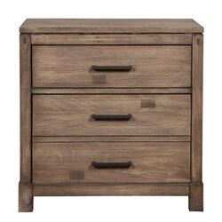 Nightstand with 3 Drawers  Brown