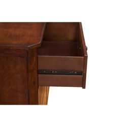 Mahogany Solids & Veneer Nightstand, Brown