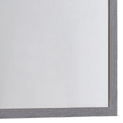 Rectangular Wood Encased Dresser Top Mirror, Gray and Silver - BM215160