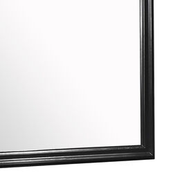 Rectangular Molded Wooden Frame Dresser Top Mirror, Black and Silver - BM215172