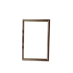 Wooden Frame Dresser Mirror with Natural Grain Details, Walnut Brown