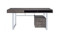 Elegant Contemporary Style Wooden Writing Desk, Gray