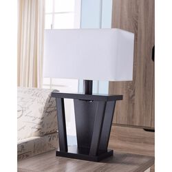 Contemporary Style Sturdy Table Lamp, Dark Brown
