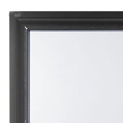 Contemporary Style Wooden Mirror with Raised Frame, Black