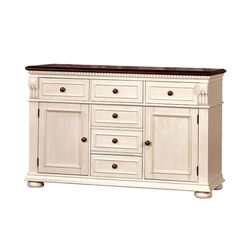 Sabrina Transitional Style Server In White And Cherry