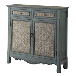 Winchell Vintage Console Table, Antique Blue