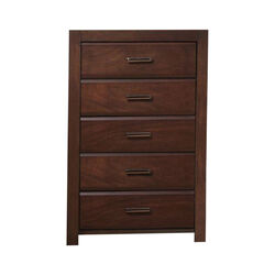 5- Drawer Chest In Solid Wood Brown