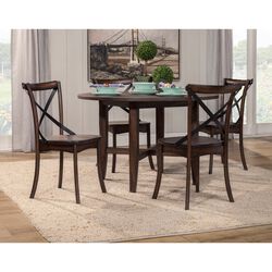 Round Table In Rubberwood, Brown