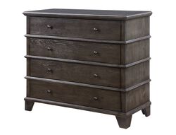 Rectangular Wooden Console Table with 4 Spacious Drawers, Brown