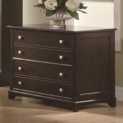 4-Drawers File Cabinet, Cappuccino