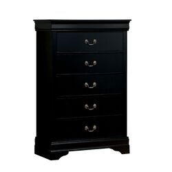 Modern Style Wooden Chest, Black