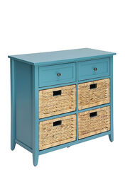 Flavius Console Table With 6 Drawers, Blue
