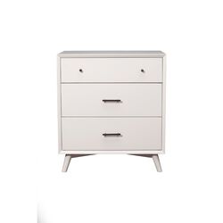 Mahogany Wood Mid Cent. Small Chest, White