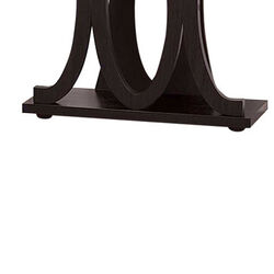Stylish Console Table With Base Shelf, Dark Brown
