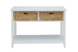 Flavius Console Table with 2 Drawers, White