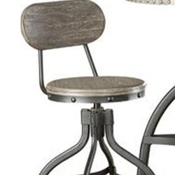 Beautiful Adjustable Counter Height Set, Gray Oak, 3 Piece Pack