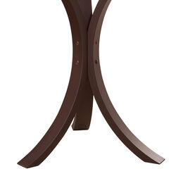 Contemporary Metal Accent Table With Glass Top, Brown And Clear