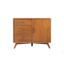 Mahogany Wood Accent Cabinet