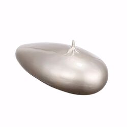 Smooth Egg Shaped Ceramic TabletopDecor, Silver